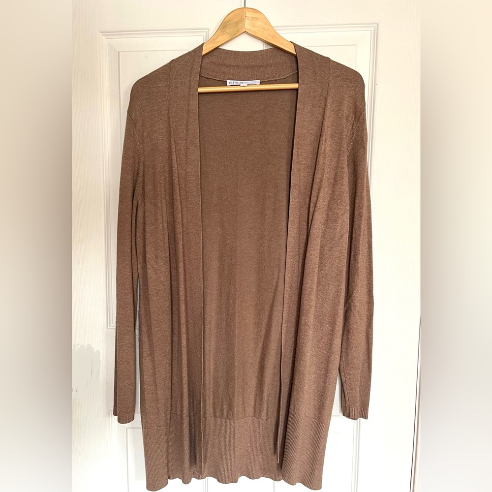 Cleo Women's Tan Open Front Cardigan